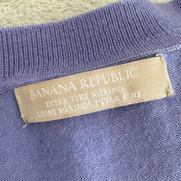 Banana Republic merino wool crewneck in periwinkle - altered - sz XS/S - Picture 4 of 10